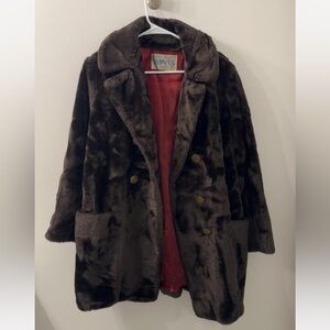 Vintage Styled by Davis of Boston Faux Fur Coat, OS